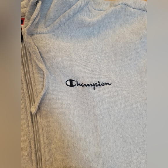 Champion Zip Up Hoodie | Light Gray | Size Small | Fleece Lined | EUC - Picture 4 of 5